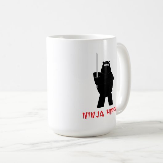 Ninja Hippo Coffee Mok (Voorkant rechts)