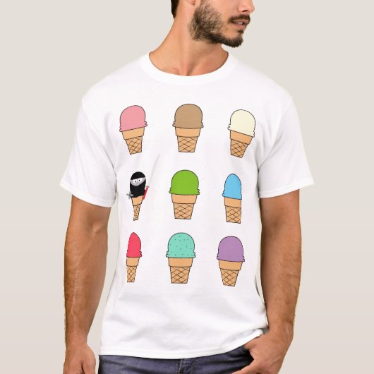 Ninja Ice Cream T Shirt (Voorkant)