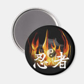 Ninja in brand magneet (Voorkant / Achterkant)
