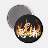 Ninja in brand magneet (Voorkant / Achterkant)