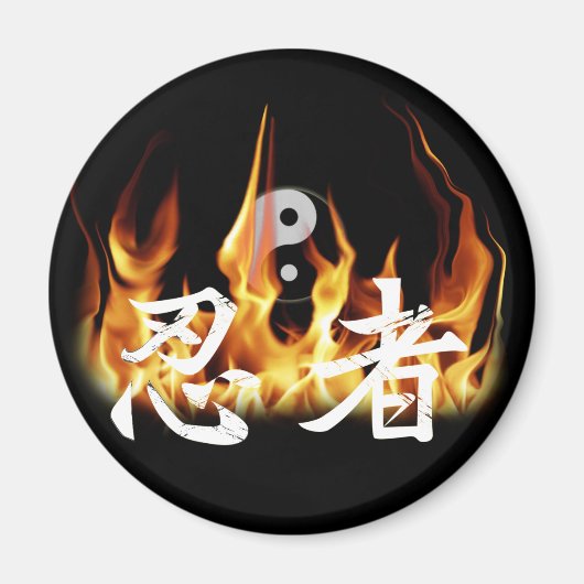 Ninja in brand magneet (Voorkant)