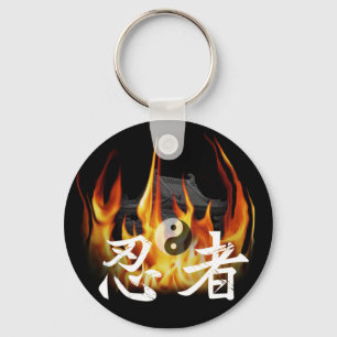 Ninja in brand sleutelhanger