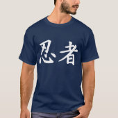 Ninja in de Japanse Kanji T-shirt (Voorkant)