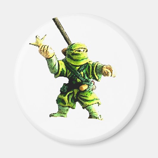 Ninja in Groen Magneet (Voorkant)