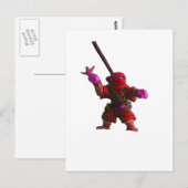 Ninja in het rood briefkaart (Voorkant / Achterkant)
