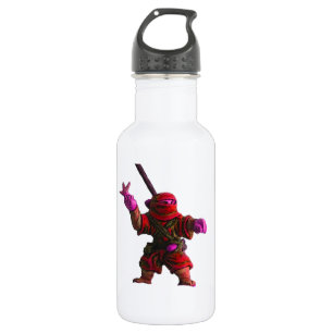 Ninja in het rood waterfles