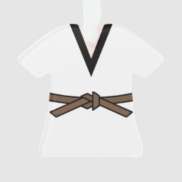 Ninja in het trainen van bruine gordel op maat ornament