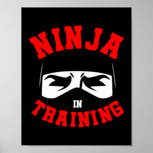 Ninja in het trainen van krijgskunst Karate Poster