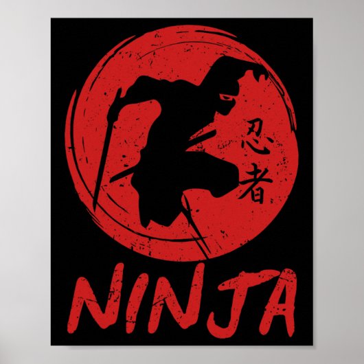 Ninja in opleiding Ninja Warrior Obstacle Course K Poster (Voorkant)