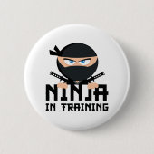 Ninja in opleiding ronde button 5,7 cm (Voorkant)