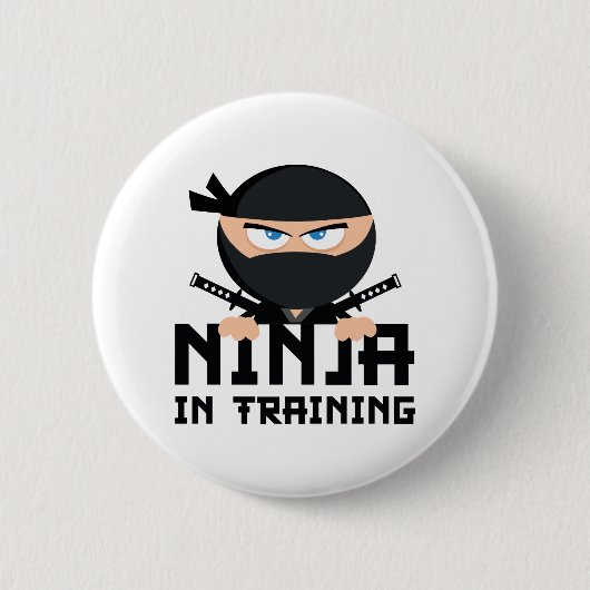 Ninja in opleiding ronde button 5,7 cm (Voorkant)
