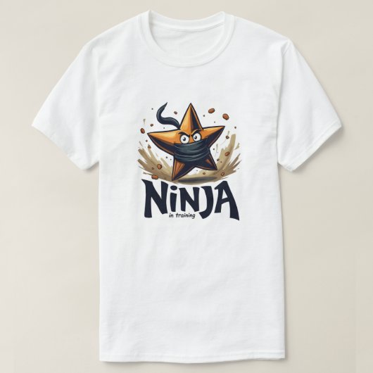 Ninja in Opleiding Ster T-shirt (Design voorkant)