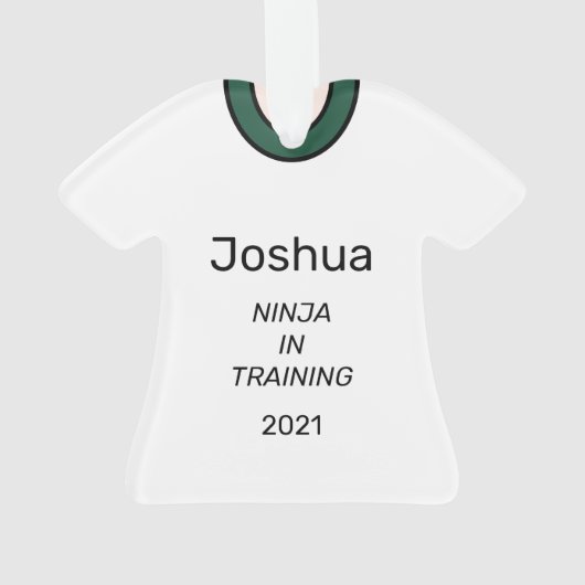 Ninja in opleiding Tang soo doet groene gordel met Ornament (achterkant)