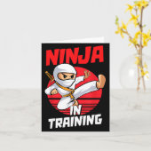 Ninja In Training Costume Party Warrior Boys Girls Kaart (Gele Bloem)