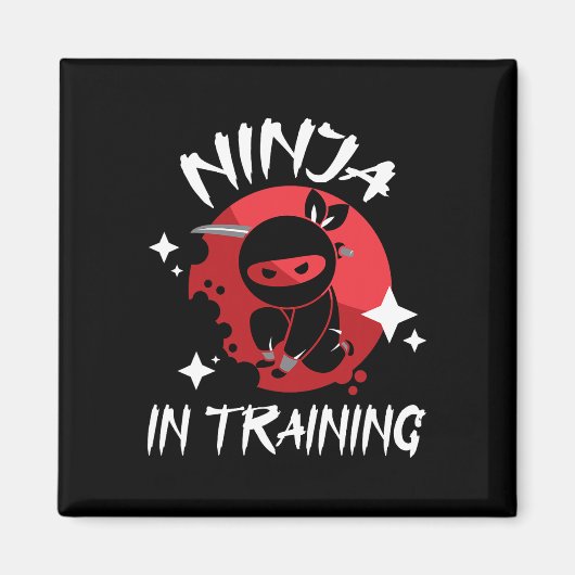 Ninja in training - Karate Taekwondo Mixed Martial Magneet (Voorkant)