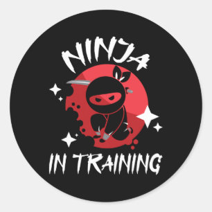 Ninja in training - Karate Taekwondo Mixed Martial Ronde Sticker