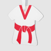 Ninja in training vechtsport riem gepersonaliseerd ornament (voorkant)