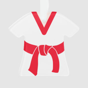 Ninja in training vechtsport riem gepersonaliseerd ornament