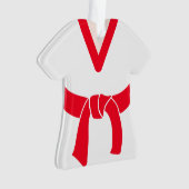 Ninja in training vechtsport riem gepersonaliseerd ornament (voorkant)