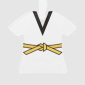 Ninja in training Yellow Belt Ornament (voorkant)