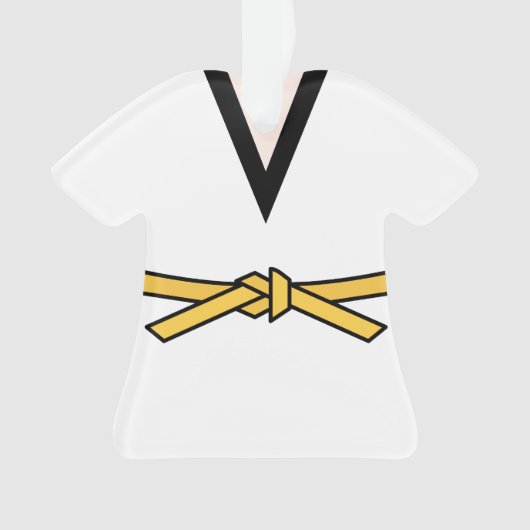 Ninja in training Yellow Belt Ornament (voorkant)