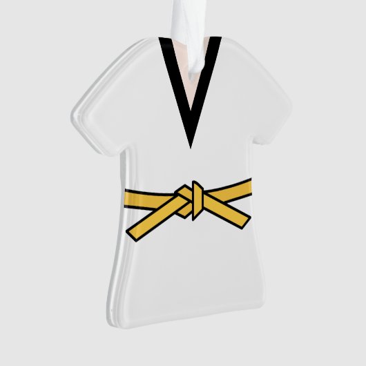 Ninja in training Yellow Belt Ornament (voorkant)
