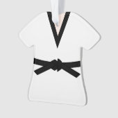 Ninja in training zwarte gordel op maat ornament (voorkant)