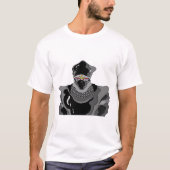 Ninja in zwarte kledij. t-shirt (Voorkant)