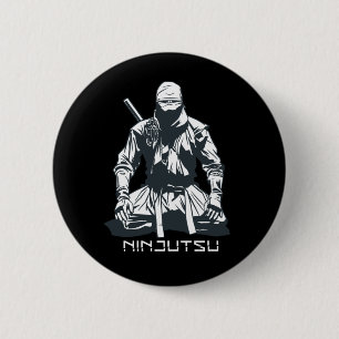 Ninja Japans Ninjutsu Moordenaar Design Ronde Button 5,7 Cm