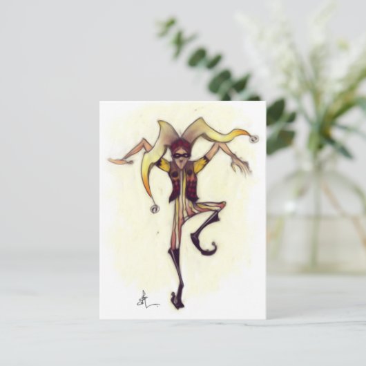 Ninja Jester Briefkaart (Staand voorkant)