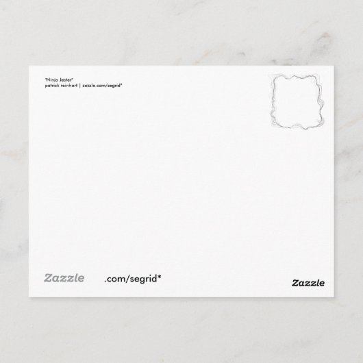 Ninja Jester Briefkaart (Achterkant)