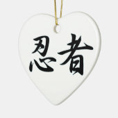 NINJA KANJI JAPAN KERAMISCH ORNAMENT (Links)