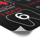 Ninja Karate Birthday-bord Poster (Hoek)