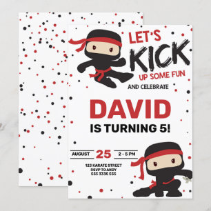 Ninja Karate Boy Birthday Martial Arts Kaart