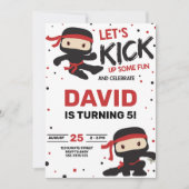 Ninja Karate Boy Verjaardag Martial Arts Kaart (Voorkant)