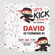 Ninja Karate Boy Verjaardag Martial Arts Kaart