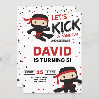 Ninja Karate Boy Verjaardag Martial Arts Kaart