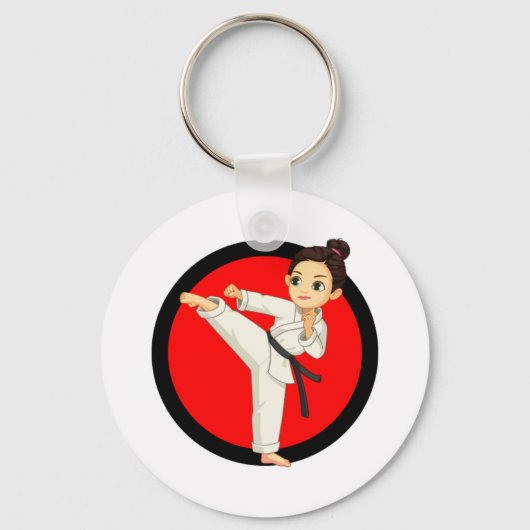 Ninja/Karate Girl Sleutelhanger (Voorkant)