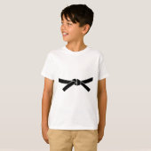 Ninja Karate Halloween Kostuum Black Belt Materiaa T-shirt (Voorkant volledig)