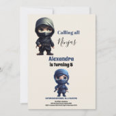 Ninja Karate Martial Arts Verjaardagsfeest Kaart (Voorkant)