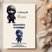 Ninja Karate Martial Arts Verjaardagsfeest Kaart