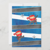 Ninja Karate Uitnodigingen voor verjaardagsfeestje (Achterkant)
