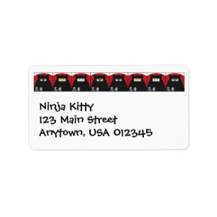 Ninja Kat Adres Avery Label