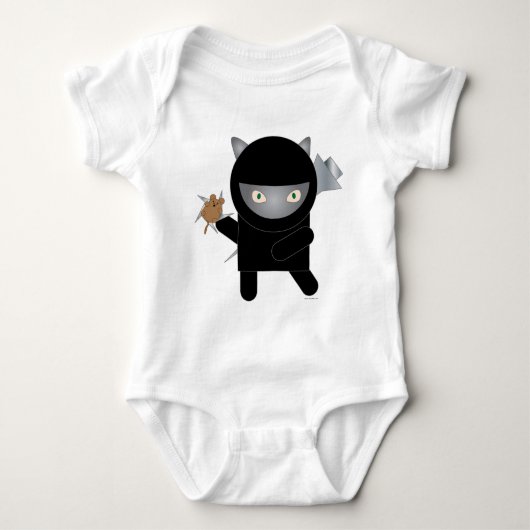 Ninja kat baby onsie romper (Voorkant)