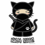 Ninja Kat! Fotosculptuur Staand Fotobeeldje<br><div class="desc">Prachtige foto-sculptuur met mijn Ninjadorables Ninja-Kat! Creëer door mij,  kunstenaar Delphine Lévesque Demers!</div>