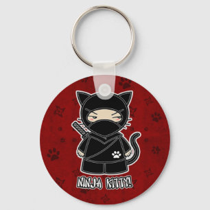 Ninja Kat! In rode Sleutelhanger