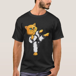 Ninja Kat Karate Martial Arts Taekwondo Kat Eigena T-shirt