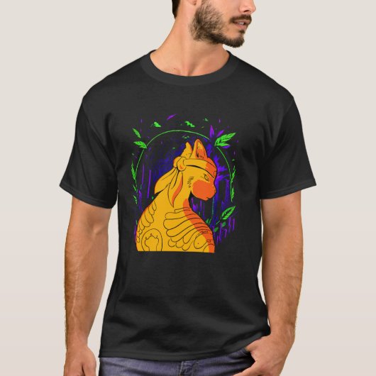 Ninja Kat Krijger Grappig T-shirt (Voorkant)