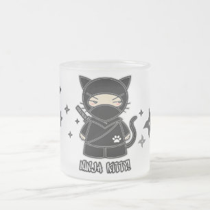 Ninja Kat! Met Shurikens-Mok Matglas Koffiemok