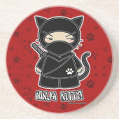 Ninja Kat! Ninjadorables Rood Onderzetter (Voorkant)